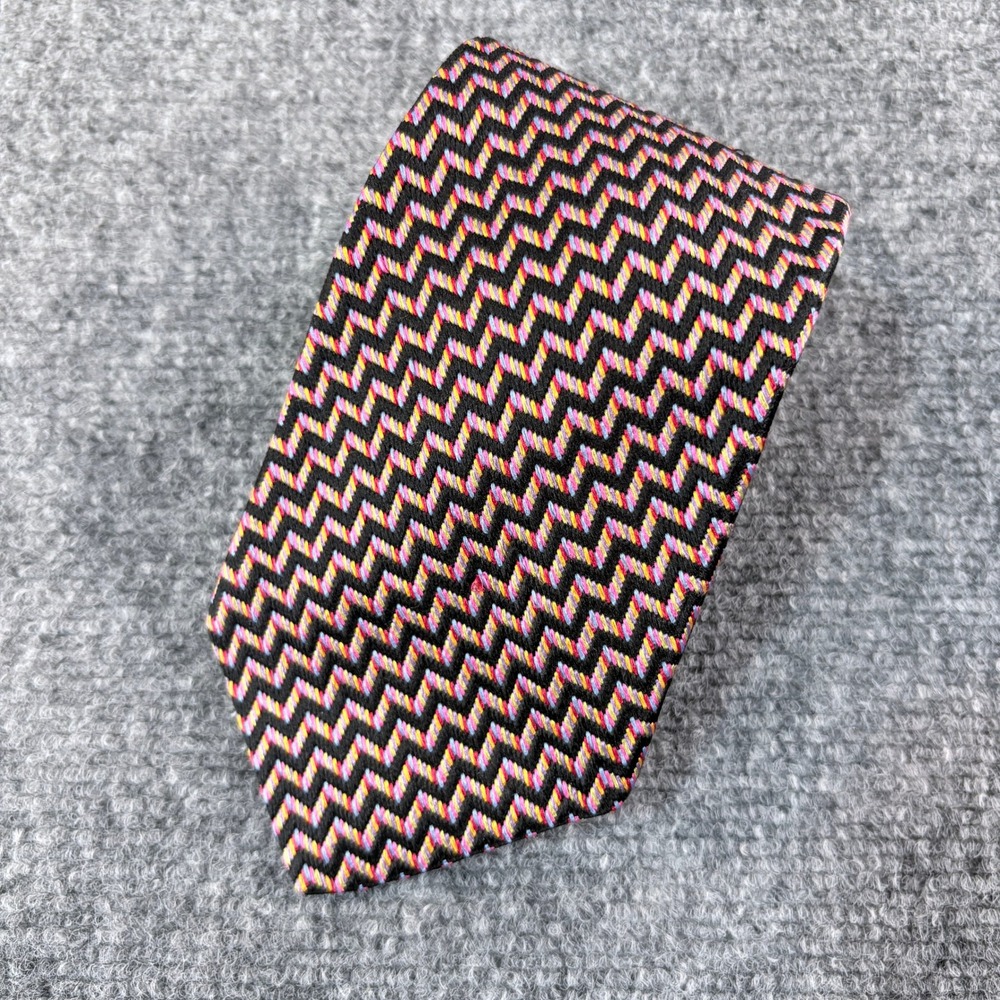 Robert Talbott Best of Class Oak Hall Silk Tie Chevron Zigzag Multi-Color‎ USA